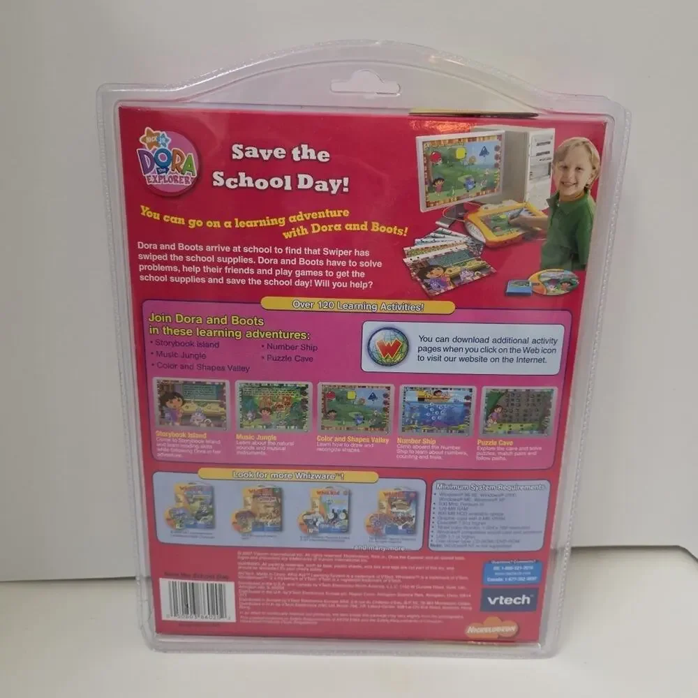 VTech Whiz Kid Dora the Explorer Save the School Day Learning Cartridge K Sealed